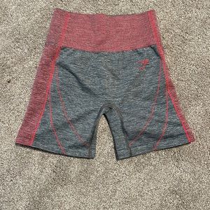 gymshark red detailed hyper amplify shorts